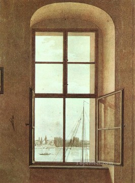 Caspar David Friedrich Painting - View from the Painters Studio Romantic Caspar David Friedrich